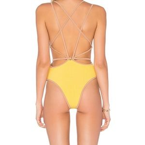 For Love & Lemons Lemon Swim One Piece